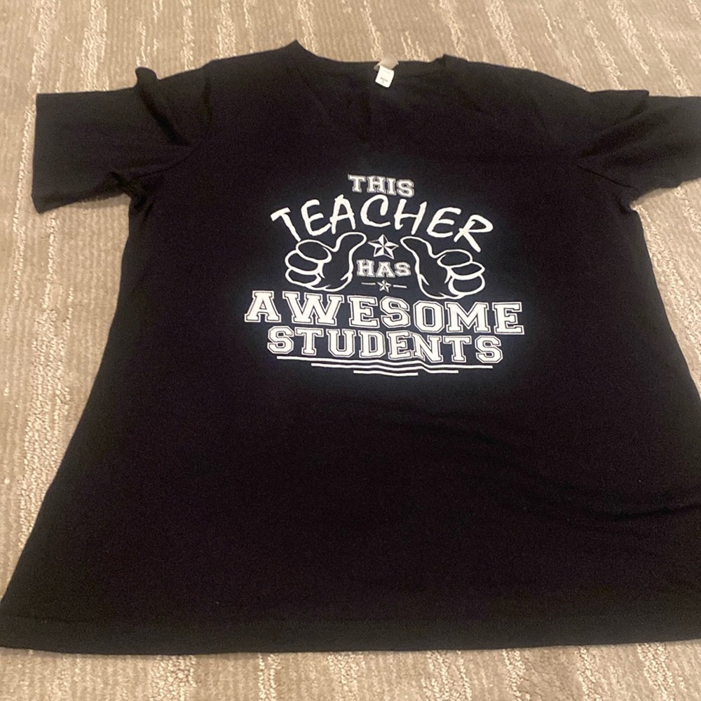 Teacher v neck tee